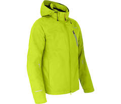 Bergson MOORE | Herren Rad-Regenjacke,  Netzfutter, 12000 mm Wassers�ule - leuchtend gr�n