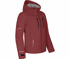 Bergson SKIEN THERMO | Herren Regenjacke,  leicht wattiert, recycelt, 20000 mm Wassers�ule - rot braun