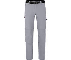Bergson QUEENSLAND Doppel Zipp-Off mit T-ZIPP | Herren Wanderhose,  vielseitig, pflegeleicht - hellgrau