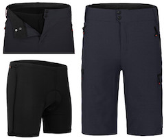 Bergson PORVOO Bermuda | Herren 2 in 1 Radshorts \(mit gepolsterter Innenhose\),  robust, elastisch - Nacht blau