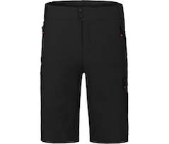 Bergson PORVOO Bermuda | Herren 2 in 1 Radshorts \(mit gepolsterter Innenhose\),  robust, elastisch - schwarz