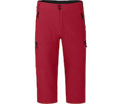 Bergson PORVOO Capri | Herren 3/4 Radhose, 2 in 1 \(mit gepolsterter Innenhose\),  robust, elastisch - rot