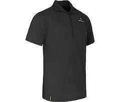 Bergson DIRK | Herren Polo-Shirt,  Rei�verschluss, schnelltrocknend, Pique - schwarz