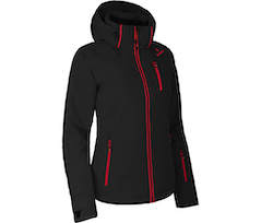 Bergson NICE | Damen Skijacke,  wattiert, 20000 mm Wassers�ule - schwarz/rot