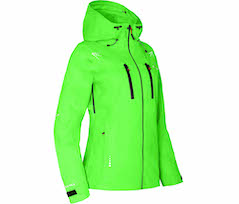 Bergson LEKNES | Damen Regenjacke,  recycelt, Netzfutter, 20000 mm Wassers�ule - Gecko gr�n