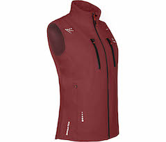 Bergson LEKNES Weste | Damen Regenweste,  recycelt, Netzfutter 20000 mm Wassers�ule - rot braun