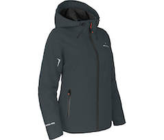 Bergson HELLI THERMO | Damen Regenjacke,  leicht wattiert, 12000 mm Wassers�ule - dunkel grau