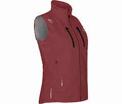 Bergson LEKNES THERMO Weste | Damen Regenweste,  recycelt, leicht wattiert, 20000 mm Wassers�ule - rot braun