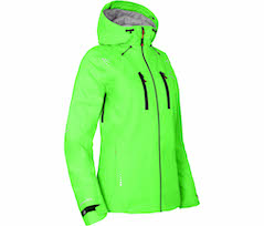 Bergson LEKNES Thermo | Damen Regenjacke,  leicht wattiert, recycelt, 20000 mm Wassers�ule - Gecko gr�n