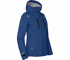 Bergson LEKNES Thermo | Damen Regenjacke,  leicht wattiert, recycelt, 20000 mm Wassers�ule - blau