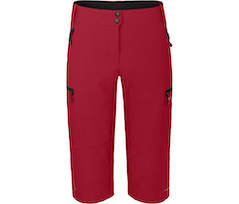 Bergson VALLI Capri | Damen 3/4 Radhose,  robust, elastisch - rot