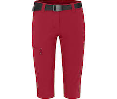 Bergson BARLEE Capri | Damen 3/4 Wanderhose,  vielseitig, pflegeleicht - dunkelrot