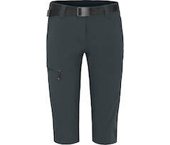 Bergson BARLEE Capri | Damen 3/4 Wanderhose,  vielseitig, pflegeleicht - dunkel grau