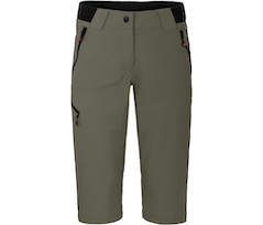 Bergson VIDAA COMFORT Capri | Damen 3/4 Wanderhose,  leicht, strapazierf�hig - grau/gr�n