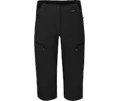 Bergson PORI Capri | Damen 3/4 Wanderhose,  robust, elastisch - schwarz