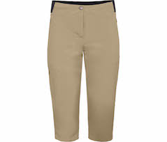 Bergson AALBORG Vario Capri | Damen 3/4 Wanderhose,  recycelt, elastisch, sportlich,  - beige