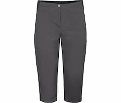 Bergson AALBORG Vario Capri | Damen 3/4 Wanderhose,  recycelt, elastisch, sportlich,  - grau
