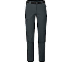 Bergson YORK Capri Zipp-Off | Damen Wanderhose,  vielseitig, pflegeleicht - dunkel grau