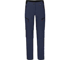 Bergson PORI Doppel Zipp-Off mit T-ZIPP | Damen Wanderhose,  robust elastisch - peacoat blau