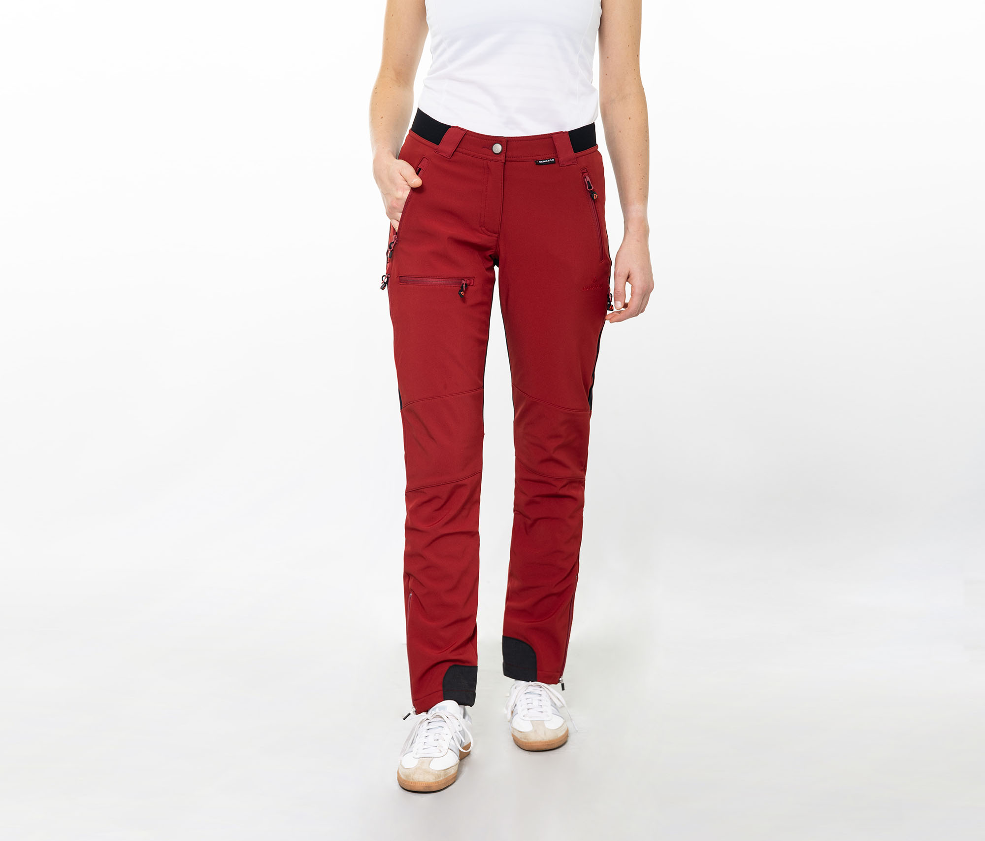 Bergson BRYNE COMFORT (slim) Damen Winter Softshellhose, mit