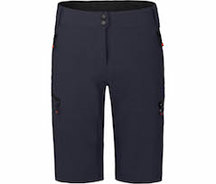 Bergson VINA Bermuda | Damen 2in1 Radshorts \(mit gepolsterter Innenhose\),  robust, elastisch - Nacht blau