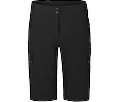 Bergson VINA Bermuda | Damen 2in1 Radshorts \(mit gepolsterter Innenhose\),  robust, elastisch - schwarz