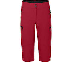 Bergson VINA Capri | Damen 3/4 Radhose 2in1 \(mit gepolsterter Innenhose\),  robust, elastisch - rot