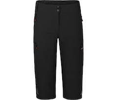 Bergson VINA Capri | Damen 3/4 Radhose 2in1 \(mit gepolsterter Innenhose\),  robust, elastisch - schwarz