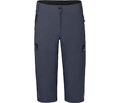 Bergson VINA Capri | Damen 3/4 Radhose 2in1 \(mit gepolsterter Innenhose\),  robust, elastisch - grau/blau
