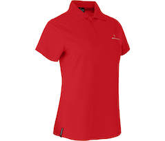 Bergson SHONA | Damen Polo-Shirt,  Rei�verschluss, schnelltrocknend, Pique - salsarot