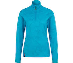 schnelltrocknend warm Melange-Optik femininer Schnit Strickfleece atmungsaktiv Bergson Damen Strick-Fleecejacke ETTA