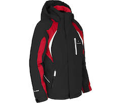 Bergson JENS | Kinder Skijacke,   perfekt f�r junge Wintersportler - schwarz/rot