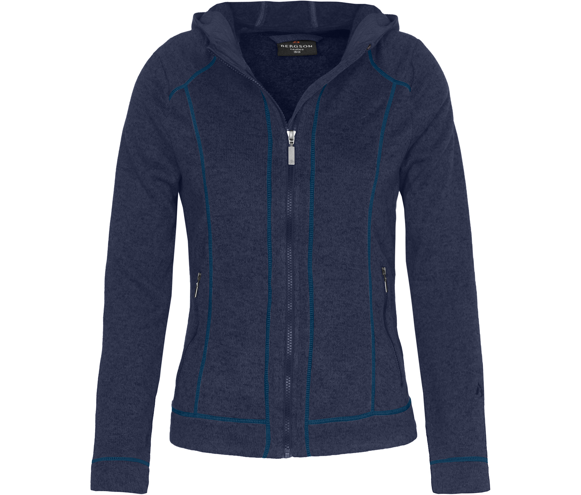 Bergson Damen Kapuzen Fleecejacke EMMY blau Bergson Damen Kapuzen Fleecejacke EMMY blau