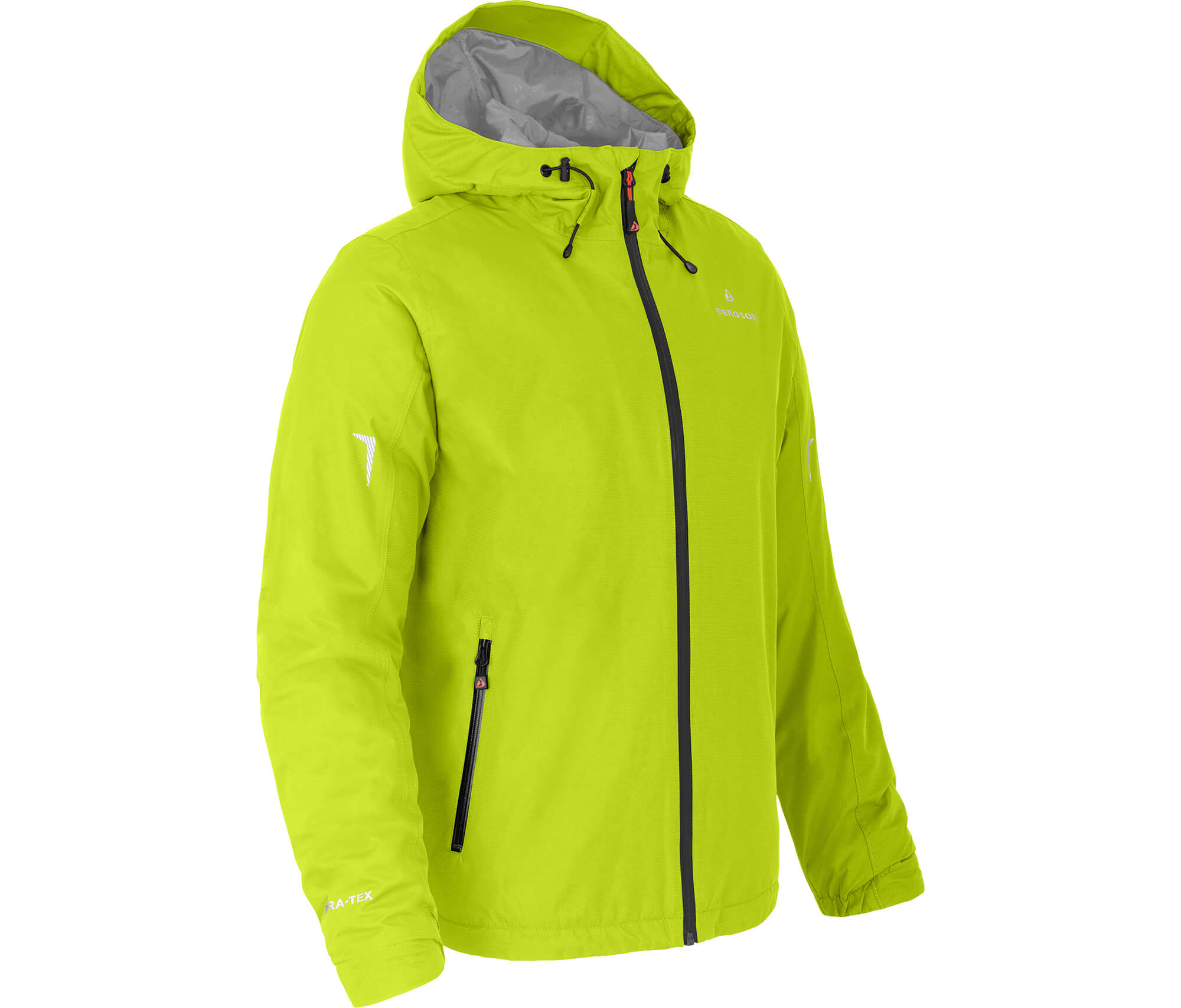 Bergson EGGEN THERMO | wattierte Herren Regenjacke leuchtend grün Bergson EGGEN THERMO | wattierte Herren Regenjacke leuchtend grün